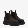 Cleated Low Chelsea Boots in Brown