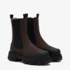 Cleated Mid Chelsea Boots in Brown