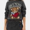 Dark Grey Graphic Bear Sweater