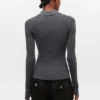 Dark Grey Knitted Polo Shirt
