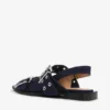 Denim Feminine Buckle Ballerinas