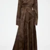 Dress in Brown Satin