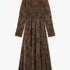Dress in Brown Satin
