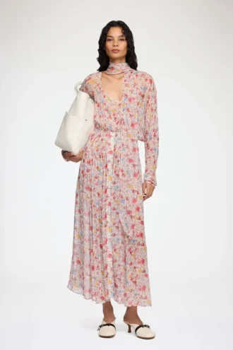 Dress in Floral Silk