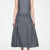 Dress in Grey Wool Melange