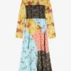 Dress in Multi Printed Silk
