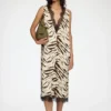 Dress in Zebra Satin