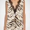 Dress in Zebra Satin