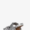 Feminine Buckle Ballerinas in Silver