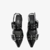 Feminine Buckle Heels in Black