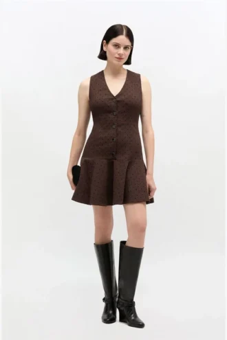 Flock Check Suiting Dress