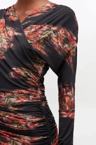 Floral Ruched Dress