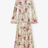 Floral Satin Maxi Dress