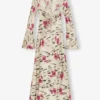 Floral Satin Maxi Dress
