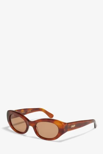 GANNI x Ace & Tate Tiger’s Eye Dakota Sunglasses