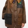 GANNI x Barbour Waxed Duffle Coat