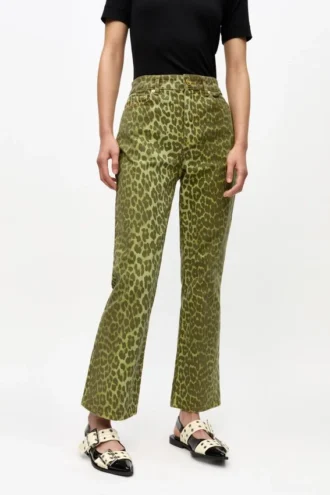 Green Leopard Betzy Jeans
