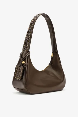 Green Medium Laces Hobo Bag