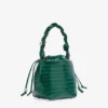 Green Patent Croco Bou Bucket Bag