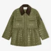 Green Quilt Midi Jacket