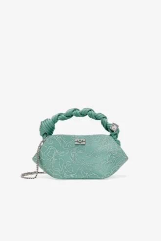 Green Rhinestone Mini Bou Bag