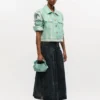 Green Rhinestone Mini Bou Bag