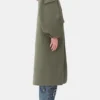 Green Tech Seersucker Oversized Shell Coat