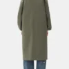 Green Tech Seersucker Oversized Shell Coat