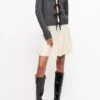 Grey and Black Cashmere Mix Tie String Cardigan