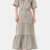 Grey Future Long Denim Dress