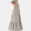 Grey Future Long Denim Dress