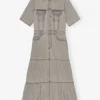 Grey Future Long Denim Dress
