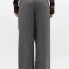 Grey Stripe Cross-over Pants