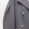 Grey Wool Oversized Midi Peacoat