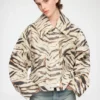 Jacket in Laminated Zebra