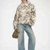 Jacket in Laminated Zebra