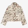 Jacket in Laminated Zebra