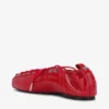 Lace-Up Ballerinas in Red