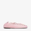 Lace-Up Ballerinas in Rose