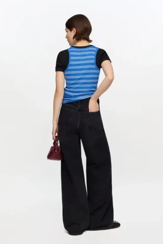 Lari Jeans in Black Rigid Denim
