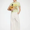 Lari Straight Jeans in White Denim
