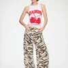 Lari Wide Jeans in Zebra Denim
