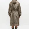 Leopard Nylon Parka Coat