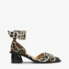 Leopard Print Feminine Buckle Open Cut Pumps