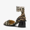Leopard Print Feminine Buckle Open Cut Pumps