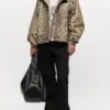 Leopard Print Nylon Jacket
