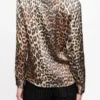 Leopard Print Satin Shirt