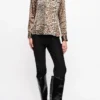 Leopard Print Satin Shirt