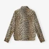 Leopard Print Satin Shirt