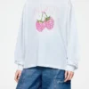 Long-sleeve T-shirt with Raspberries